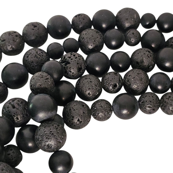 ALEXIS BITTAR Necklace Lucite and 5 Strand Black Tektite Bead 18" - Picture 9 of 10